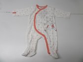 noukie's pyjama  , jersey ,  gebroken wit met lola , orange  0 maand 50