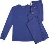 La-V pyjamaset basic voor heren blauw XXL