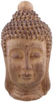 Buddha Head Buddhist Statue Meditating Buddha Statue Zen Buddha Decorative Sculpture Figurine Grey 18 x 16 x 27 cm