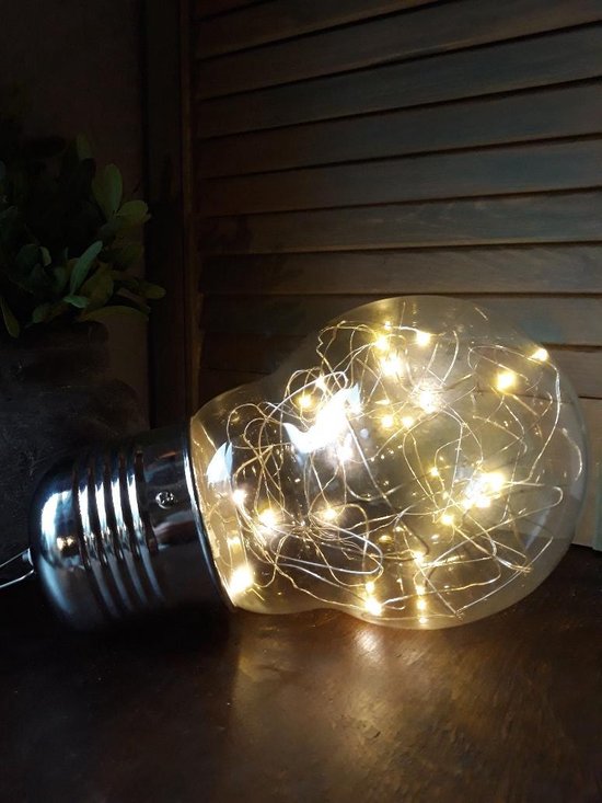 Countryfield - LED Lamp op batterijen - Peer Hadlee XL - met Timer - Hoogte  25cm | bol