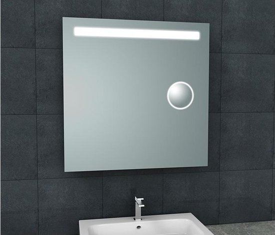 Miroir de salle de bain Tigers Square 80x80cm avec éclairage LED intégré et  miroir... | bol