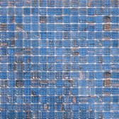 Alfa Mosaico Mozaiek Glas Vision blauw 2,0x2,0x0,4 cm -  Blauw Prijs per 1 matje.