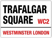 Wandbord Metaal - Trafalgar Square - London - 41x30 cm - Vintage muurbord