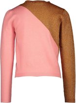 NONO Meisjes sweaters NONO Keso knitted sweater diagonal color Cinnamon 146/152