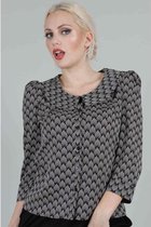 Voodoo Vixen Blouse -L- Bettie Zwart