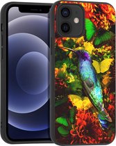 iMoshion Design voor de iPhone 12 Mini hoesje - Jungle - Vogel
