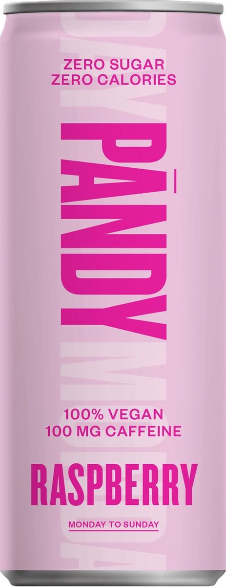 Pandy | Low Calorie Energy Drink | Raspberry | 24 Stuks | 24 x 330ml