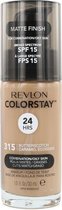 Revlon Colorstay Matte Finish Foundation - 315 Butterscotch (Combination/Oily Skin)