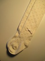 Babymaillot creme met goudgele stipjes en strikje - maat 62/68
