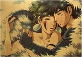 Poster - Princess Mononoke Anime Sleeping - 35 X 51 Cm - Multicolor