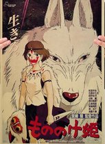Poster - Princess Mononoke Anime Film - 51 X 35 Cm - Multicolor