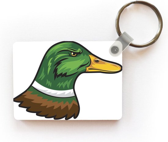 Porte-clés canard clip art - une illustration d'un canard en colère  porte-clés en... | bol.com