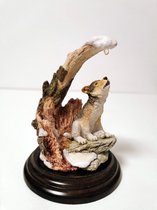 Wolf - Country Artist - Bruin/Wit - 13cm