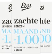 Etos Zachte Maandlenzen -1.00 - 3x4 stuks