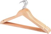 Houten hanger - Kleding hangers - Met broeklat - 25 stuks