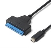 Adaptateur SATA III vers USB Type C / Compatible HDD 2,5 pouces et SSD / Taux de transfert jusqu'à 6 Gbps / Zwart