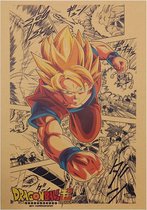 Poster - Dragon Ball Z Goku Anime - 51 X 35 Cm - Multicolor