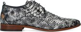 Rehab - Heren -  Greg snake metallic grijze veterschoenen - Maat 43