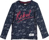 Star Wars VII -  Rebel - jongens - longsleeve - fullprint - navy - maat 122/128