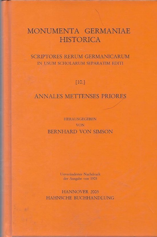 Annales Mettenses Priores. 9783775253055 Boeken