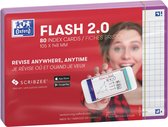 Oxford Flash 2.0 - Flashcards - Geruit 5mm - A6 - Licht Paarse rand - 80 stuks