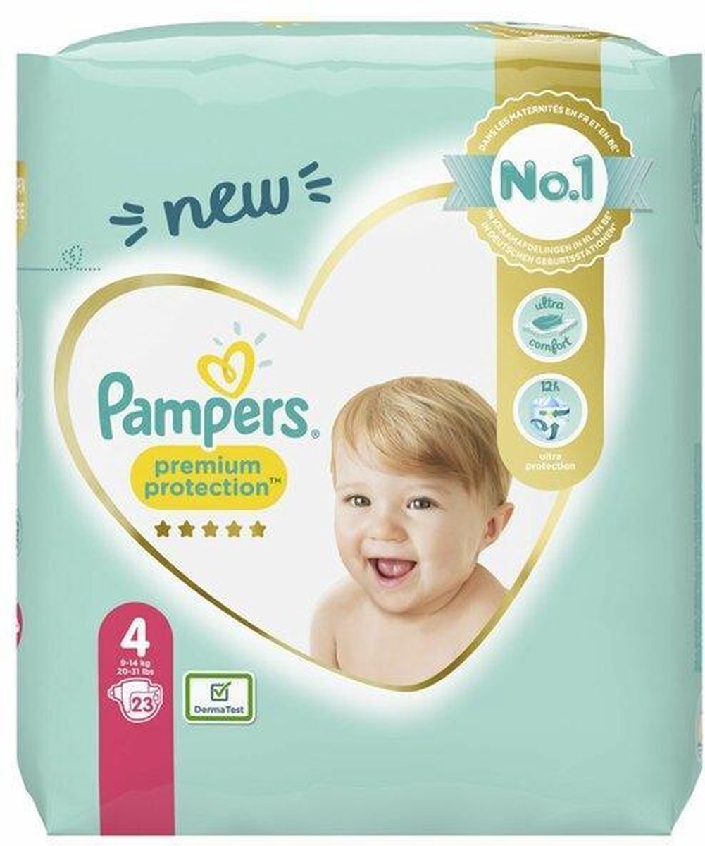 Pampers Premium Protection Taille 4 - 9-14kg - 23 pcs Couches | bol.com