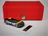 Ferrari Monza SP1 Paris Auto Show 2018 Silver/Yellow Stripe 1-43 ( Giftbox ) BBR Models Limited 100 Pieces