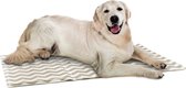 Koelmat voor huisdieren - Koelmat voor honden voor warmte- en pijnverlichting - Koelmat met gel voor middelgrote tot grote hondenrassen - Zigzag, 50 x 90 cm