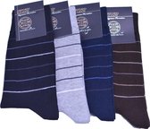 10 paar Dames Sokken - 100% Katoen - Marineblauw - Maat 39-42