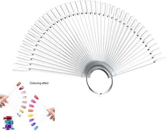 Chirurgie zelf matras GUAPÀ Kleuren Waaier - Nagel Display Transparant - 50 stuks - High Quality  Color Ring | bol.com