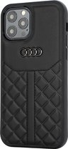 Zwart hoesje Audi Q8 Serie iPhone 12 Pro Max - Backcover - Genuine Leather