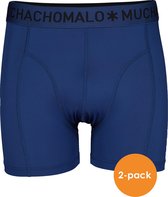 Muchchomalo microfiber boxershorts (2-pack) - heren boxers normale lengte - blauw - Maat: L