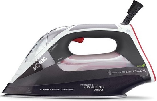 Solac CVG9510 Stoomstrijkijzer Zwart/Wit