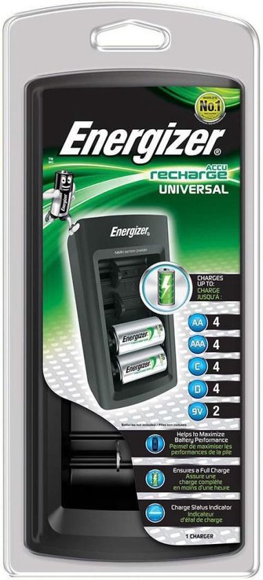 Energizer Universal Charger AC 9V,AA,AAA,C,D | bol.com