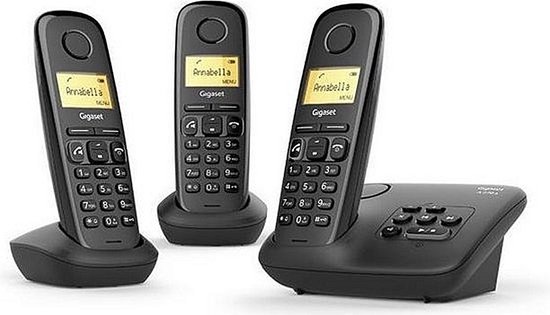 Gigaset A270A - Trio DECT telefoon met antwoordapparaat - handsfree functie - amber verlicht display