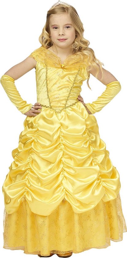 Prinses Belle - gele prinsessenjurk 128 bol.com