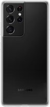 Hoesje Geschikt voor Samsung S21 Ultra Hoesje Siliconen Cover Case - Hoes Geschikt voor Samsung Galaxy S21 Ultra Hoes Back Case - Transparant