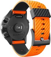 Suunto 7 Bandje - Horlogebandje - Polsbandje - Bandjes.nu - Polsband – Oranje/Zwart