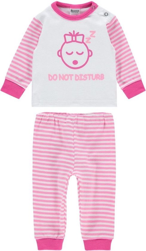 Beeren Meisjes pyjama Do not Disturb Roze maat 86/92