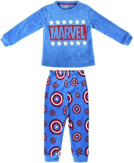 Rechtzetten films Mantsjoerije Marvel Avengers - fleece pyjama - kinder/tiener - in cadeau doos - blauw -  maat 110/116 | bol.com