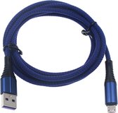 Extra Snelle Controller Oplaadkabel USB C voor PlayStation 5 - PS5 Oplader - USB C Kabel - 5A Snellader / Fast Charger - 3 Meter 3M - Blauw