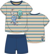Woody pyjama baby - multicolor gestreept - octopus - 211-3-PSS-S/917 - maat 62