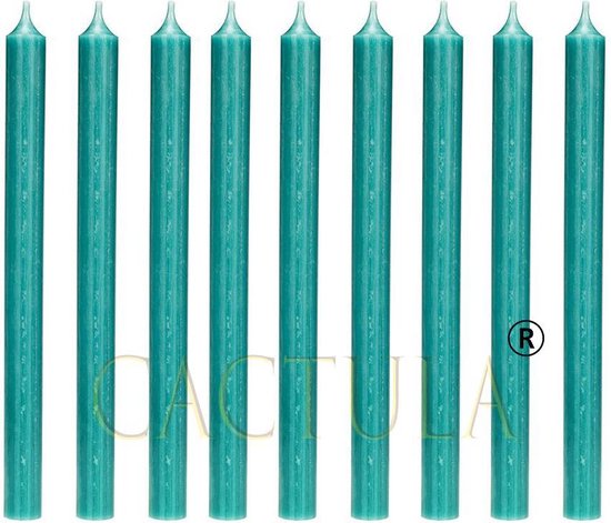 Cactula belles bougies de table longues 28 cm Turquoise 18 pièces | 10  heures de... | bol.com