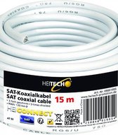 Heitech SAT coaxiale kabel 3-voudig, 15m