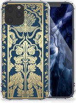 Coque Bumper iPhone 12 Pro Max Phone Case avec bord transparent Fleurs Dorées