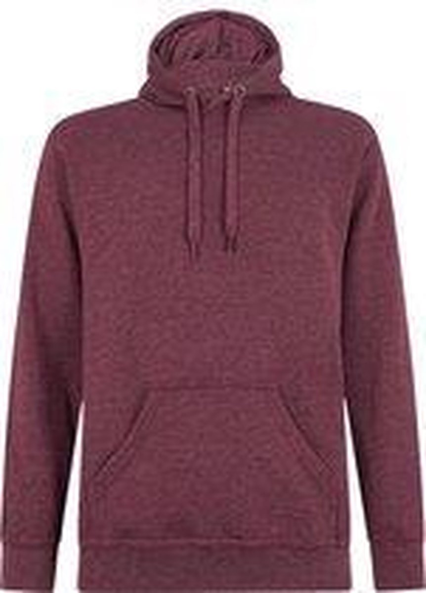 Logostar - Hooded Sweater - Trui - Vest - met capuchon - Blanco - Effen - Heather Maroon - Maat M