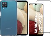 Samsung A12 Hoesje en Samsung A12 Screenprotector - Samsung Galaxy A12 Hoesje Transparant Case Cover Hoes + Samsung A12 Screenprotector