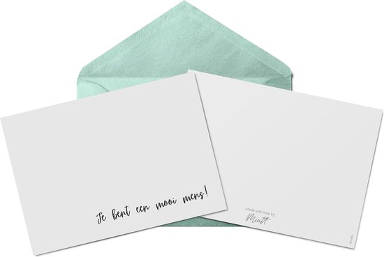 Je bent een mooi mens! - Wenskaart - Studio Mintt | bol