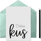 Dikke Kus - Wenskaart - Studio Mintt