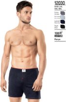 Heren Boxer Short - L Zwart-Bordeaux-Grijs-Blauw/4Pack